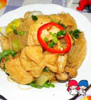 豆泡<油豆腐>粉丝的做法