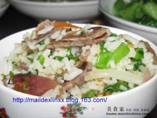 腊肠芥菜炒饭
