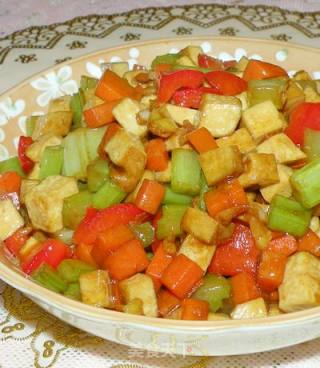彩色豆干丁的做法