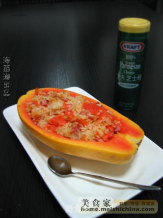 木瓜培根饭的做法