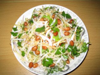 三丝抱豆的做法