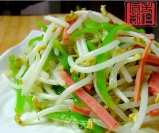 青椒拌银芽的做法