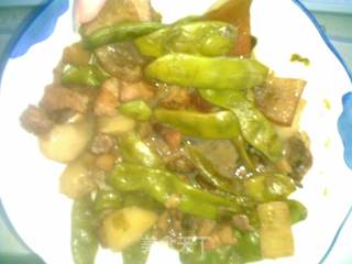 五花肉烧豆角的做法