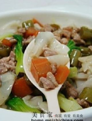 豆角肉丁面的做法