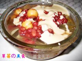 蜜豆白凉粉的做法
