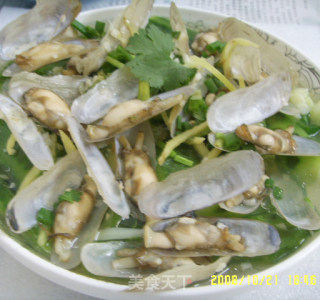 蛏子蒸丝瓜的做法