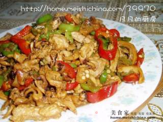 墨鱼炒肉的做法