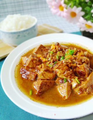肉酱烧豆腐的做法