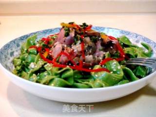 意大利蘑菇培根菠菜宽条面的做法