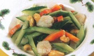 青瓜腰果虾仁的做法