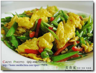 鸡蛋炒四季豆的做法