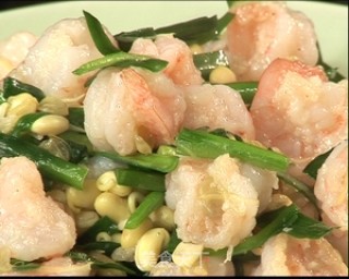 虾仁豆嘴炒韭菜的做法