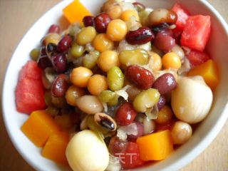 蜜豆冰蔬果糯米粥