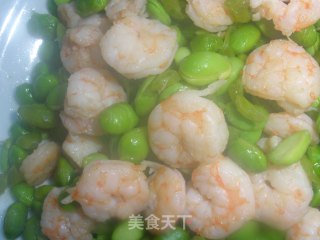 青豆炒虾仁的做法