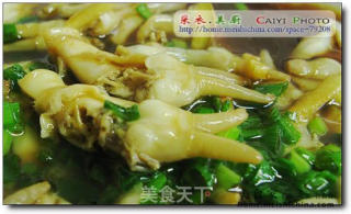 葱油蛏子肉的做法