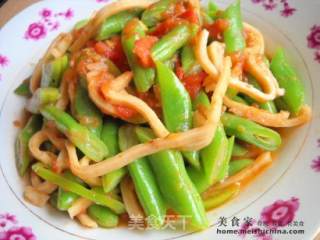 四季豆茄汁鱼面的做法