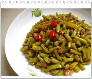 肉末酸豆角的做法