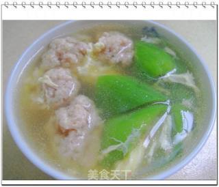 丝瓜肉丸汤的做法
