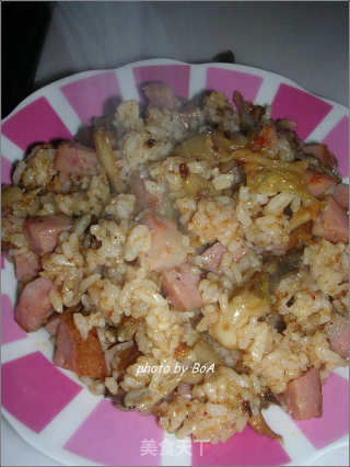 红肠泡菜炒饭