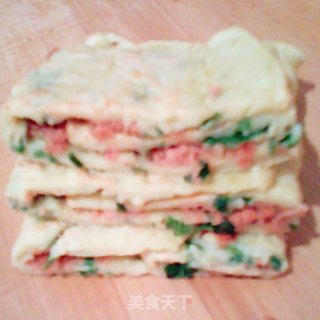 葱花肉松饼的做法