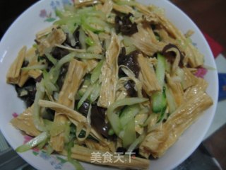 腐竹拌黄瓜的做法