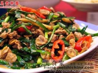 炒蚬肉的做法
