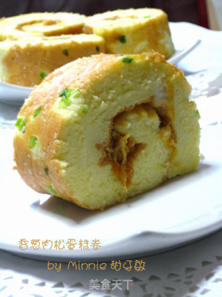 香葱肉松蛋糕卷