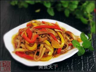 美极彩椒杏鲍菇的做法