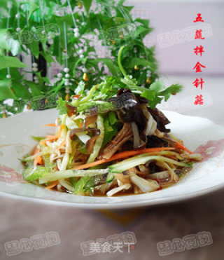 【凉菜】五蔬拌金针菇的做法