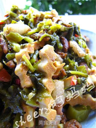 雪菜香干炒肉丝的做法