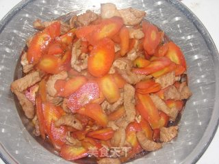 胡萝卜炒肉片的做法
