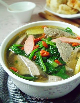 肝尖菠菜汤的做法