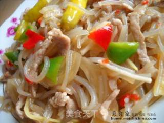 泡菜苕粉肉丝的做法