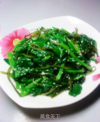 麻油海带拌菠菜的做法