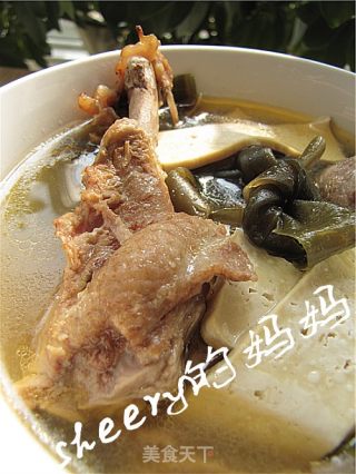 海带豆干炖烤鸭的做法