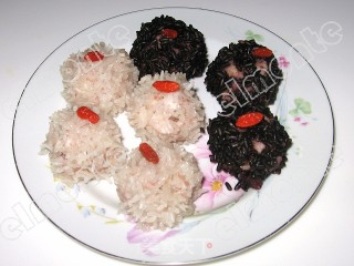 双色珍珠丸子的做法