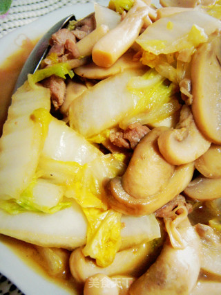 让菜梆子哄抢的一道菜---黄芽菜炒双菇的做法