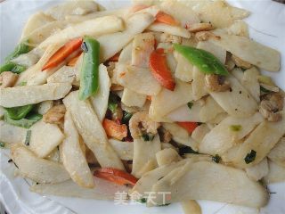 海米炒山药片的做法