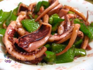 青椒鱿鱼的做法