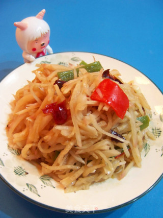 泡菜味酸辣萝卜丝的做法