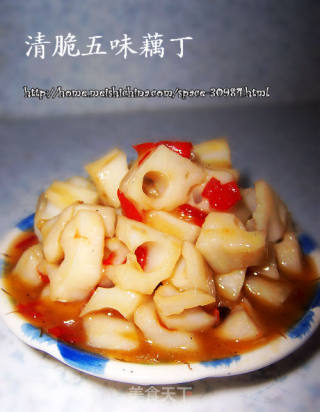 清脆五味藕丁的做法