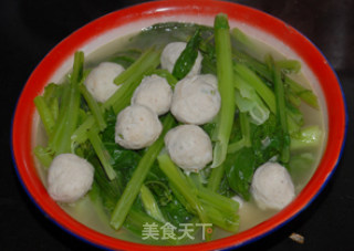 肉丸春菜汤的做法