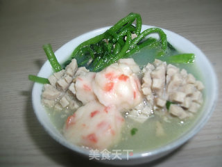 鱼肠虾丸浸西洋菜的做法