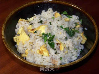 香芹鸡蛋花饭的做法