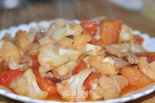 西红柿炒菜花的做法