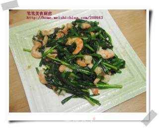 韭菜炒虾仁的做法