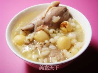 莲子薏米煲鸭汤的做法