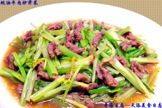 蚝油牛肉炒芹菜的做法