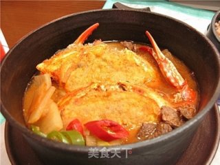 韩国花蟹海鲜汤的做法的做法
