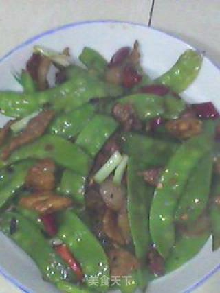 豌豆片炒肉的做法